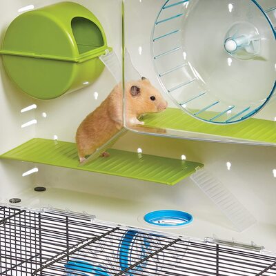 multi-level hamster habitat cage
