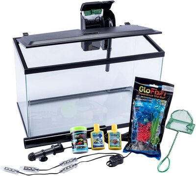 GloFish Fish Tank Kit with LED Lighting and Filtration